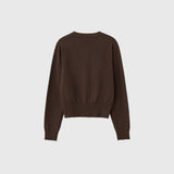 GNRL ロゴ入りスタンダード長袖カーディガン [DARK BROWN]