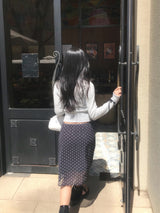 Misty Sheer Dot See-through Mini Skirt