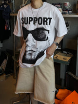 SUPORT グラフィックオーバーサイズTシャツ