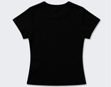 ストレッチ コットン スリム ショートスリーブ Tシャツ クロス ブラック