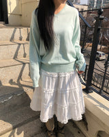 Pruel ベーシックⅤネックニット