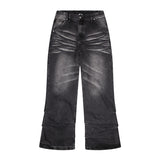 GP113 STACK FLARE DENIM PANTS (BLACK)