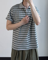 パヴェルストライプカラーショートスリーブTシャツ