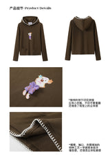 UnsocialNight春夏新作オリジナルデザインかわいいプリント二色フード付きTシャツ
