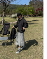 イージーサイドスナップバミューダスウェットパンツ
