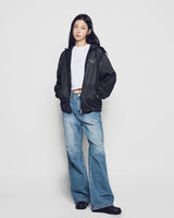 26SS カラーミックスメッシュフーディージップアップ
