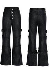 Waxed Coated Straight Jeans