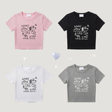 ザンドット ドッグ クロップ ショートスリーブ Tシャツ(4 colors)