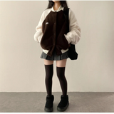povin woolen pleats mini skirt