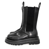 ニューヨークレザーオーバーソールチェルシーアンクルブーツ (Black)