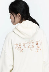 26FW★ Hanging Cats Embroidered Hoodie