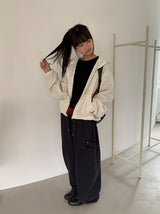 Hibamp ワイドカーゴバンディングパンツ