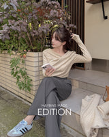 【MADE】ドレープネックシャーリングニット