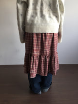 ピーチプライドティアードロングスカート (2 Colors)