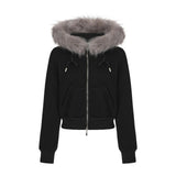 Medi Hybrid Fur Hoodie Zip-up
