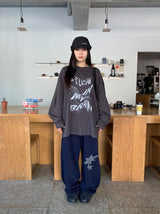 カンラブプリンティングオーバー長袖Tシャツ