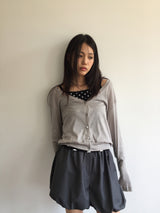 Bone Silk V Cardigan (2color)
