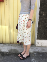 Petit Rose Lace Midi Skirt (2color)