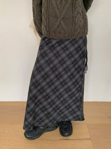 Tigent Peach Fuzz Check Long Skirt