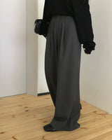 Meld Buckle Pintuck Slacks Pants