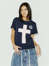 CROSS TEE NAVY