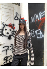 Stripe slimline long-sleeve t-shirt