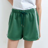 Lace Lining Track Shorts_Green