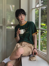 Sandry Think リンガー半袖Tシャツ