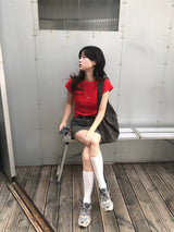 キャップスリーブショートスリーブT