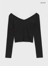[MADE] Sevenni Dot V-neck Long Sleeve T-shirt