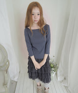 フォグボートネック 3/4スリーブTシャツ