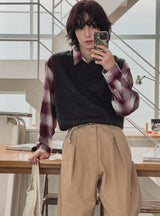 フルートクロップチェックシャツ