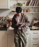 Rookie Mohair Cropped Hooded Jacket