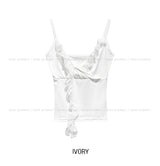 Liv Unbalance Lace Wrap Crop Sleeveless