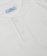 (W) ラッキークローバーセミクロップヘンリーネック半袖Tシャツ_2 Color