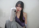 moti silver-ring deep glam tank top