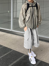 Strap sweat bermuda pants 2C