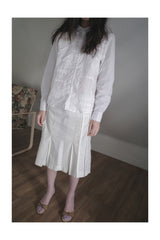  Exclusive patchwork shirt (white)