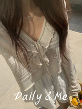 frill see-through cardigan(4color)