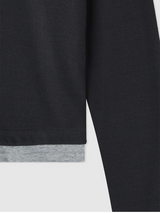 Shea color matching layered slim long sleeve tee