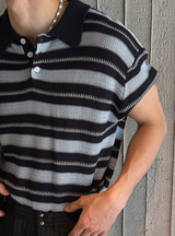 [S/S] Inconnect stripe kara half knit(3color)