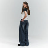 [Unisex] BTB : WAVE WASHING JEANS [BLUE MINUIT CORE]