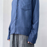 Crinkled Textured Long-Sleeve Shirt