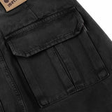 DirtyCoins Casual Baggy Cargo Pants Black Wash