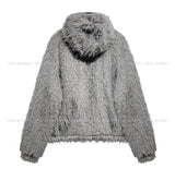 Lolo High Neck Fur Hooded Jumper