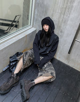 Tech Color Matching High Neck Hood Zip-Up