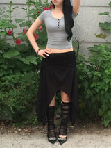 Angel Drape Unbal Long Skirt