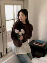 Fruit Boucle Crop Wool Round Knit (8color)