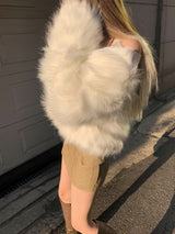 Uress Vintage Fur Jacket (White)