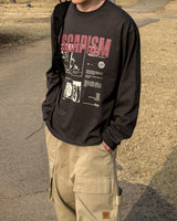 エスカングラフィックロングスリーブTシャツ